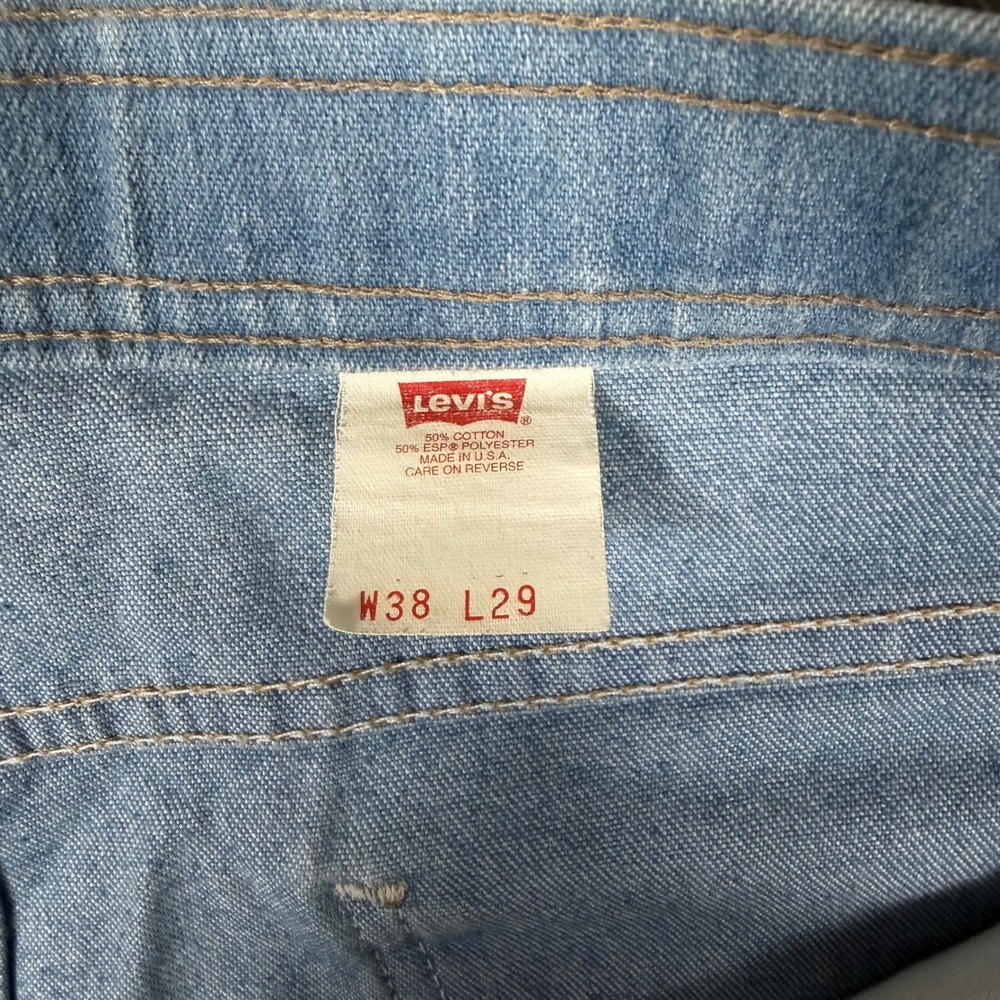 Vintage Levis 517 Orange Tab Jeans Mens 38x29 Light Wash Bootcut Made in USA - Picture 4 of 11